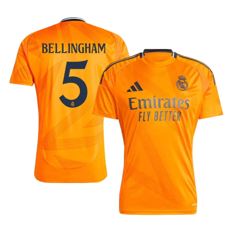 Jude Bellingham #5 Maglia Away Real Madrid 2024/25 - Arancione